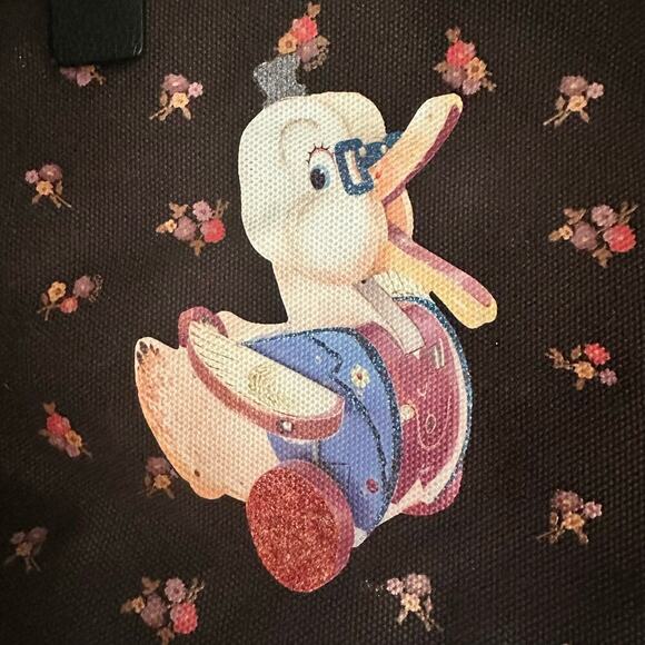 Coach Fisher Price Doodle Duck Canvas Tote Bag Rare - Picture 10 of 13